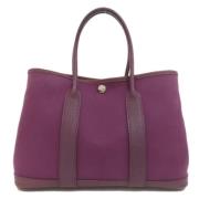 Hermès Vintage Pre-owned Canvas handvskor Purple, Dam