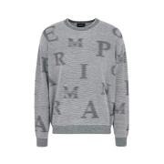 Emporio Armani Monogramtröja Ljusgrå Gray, Herr