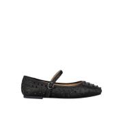 ALMA EN PENA Ballerina mocka nitar Black, Dam