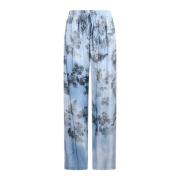 Ermanno Scervino Denim Spets Tryck Byxor Blue, Dam