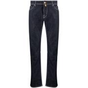 Jacob Cohën Elegant Mörkblå Slim Fit Stretch Jeans Blue, Herr