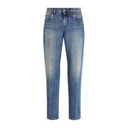 Dolce & Gabbana Denim Jeans med Placca Ficka Blue, Herr