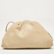 Bottega Veneta Vintage Pre-owned Laeder kuvertvskor Beige, Dam