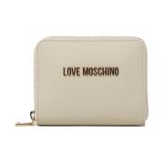 Love Moschino Vit Plånbok med Dragkedja White, Dam