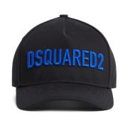 Dsquared2 Broderad Logga Bomullshattar med Spänne Black, Herr