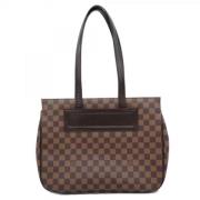 Louis Vuitton Vintage Pre-owned Tyg axelremsvskor Brown, Dam