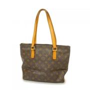 Louis Vuitton Vintage Pre-owned Tyg axelremsvskor Brown, Dam