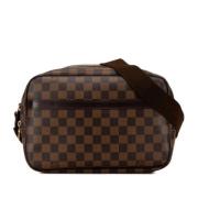 Louis Vuitton Vintage Pre-owned Canvas axelremsvskor Brown, Dam