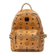 MCM Pre-owned Pre-owned Belagd canvas ryggsckar Brown, Dam