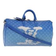 Louis Vuitton Vintage Pre-owned Canvas handvskor Blue, Dam