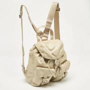 Prada Vintage Pre-owned Laeder ryggsckar Beige, Dam