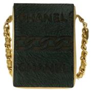 Chanel Vintage Pre-owned Laeder crossbodyvskor Green, Dam