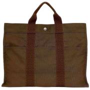 Hermès Vintage Pre-owned Canvas handvskor Brown, Dam