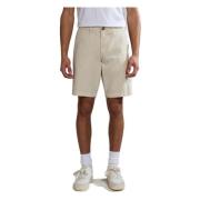 Napapijri Beige Bomullsknapp Shorts Beige, Herr