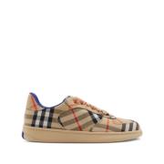 Burberry Rutigt Mönster Sneakers Beige, Dam