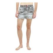 Diesel Grafiskt Tryck Bomullsboxers Gray, Herr