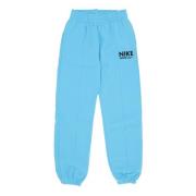 Nike Blå Fleece Sportkläder Kvinnors Sweatpants Blue, Dam