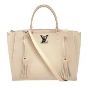 Louis Vuitton Vintage Pre-owned Laeder totevskor Beige, Dam