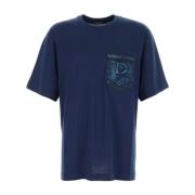 Dolce & Gabbana Oversize Blå Bomull T-shirt Blue, Herr