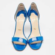 Christian Louboutin Pre-owned Pre-owned Tyg sandaler Blue, Dam