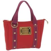 Louis Vuitton Vintage Pre-owned Canvas handvskor Red, Dam