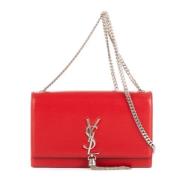 Yves Saint Laurent Vintage Pre-owned Laeder axelremsvskor Red, Dam