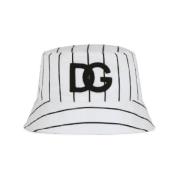 Dolce & Gabbana Vit/svart bucket hat stiligt design White, Unisex