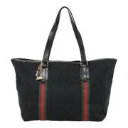 Gucci Vintage Pre-owned Canvas gucci-vskor Black, Dam