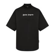 Palm Angels T-shirt med logotyp Black, Dam