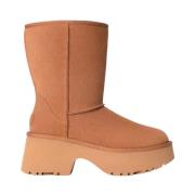 UGG Plattform Ankelboots med Rundad Tå Brown, Dam