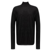 Rick Owens Oversized Turtle Neck Sweater Black, Herr