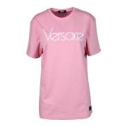 Versace Bomull Elastan T-shirt Kollektion Pink, Dam