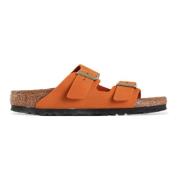 Birkenstock Orange Nubuck Sandaler Orange, Dam