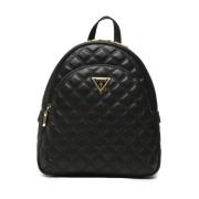 Guess Mini Damask Ryggsäck - Svart Black, Dam