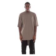 Rick Owens Jumbo Jersey Short Sleeve Tee i Dust Beige, Herr