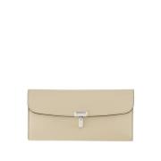 TotêMe Läder T-Lock Plånbok - Neutral Beige, Dam