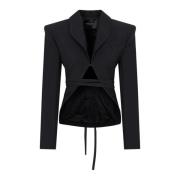 Mugler Svart Jacka 1999 Stil Black, Dam