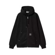 Carhartt Wip Dragkedja Huva Bomull Polyester Tröja Black, Herr