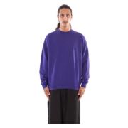 Y-3 Terry Sweatshirt med Bröstlogo Purple, Herr