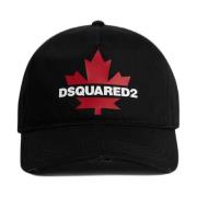 Dsquared2 Svart Lönnblad Baseballkeps Black, Herr