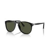 Persol Retro Solglasögon Svart Ram Black, Unisex