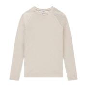 Kultivate Oblique Crew Neck Jumper Beige, Herr