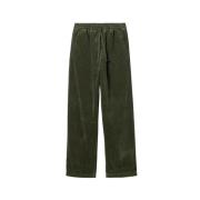 Carhartt Wip Grön Sammet Elastisk Midja Byxor Green, Herr