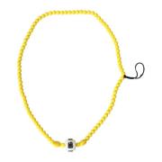 Dolce & Gabbana Gul Silikonpärlhalsband Minimalistisk Design Yellow, D...