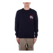 Saint Barth Logo Front Sweaters Blue, Herr