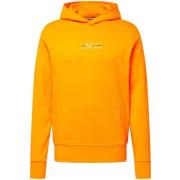 Tommy Hilfiger Ekologisk bomullshoodie med frontlogo Yellow, Herr