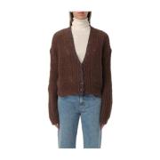 Liu Jo Brun Cardigan Tröja Elegant Design Brown, Dam