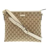 Gucci Vintage Pre-owned Canvas gucci-vskor Beige, Dam