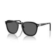 Persol Svart/Mörkgrå Solglasögon Black, Unisex