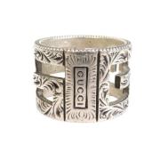 Gucci Vintage Pre-owned Silver ringar Gray, Dam